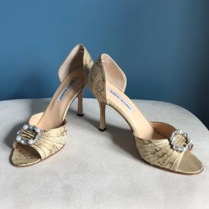 Manolo blahnik Dorsey open toe pumps